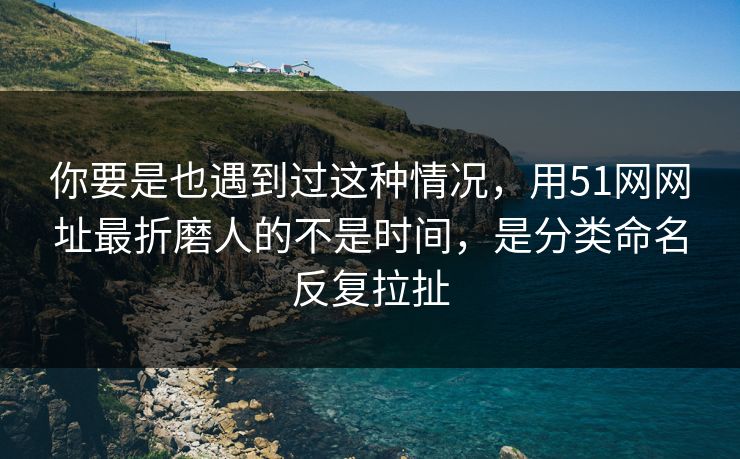 你要是也遇到过这种情况，用51网网址最折磨人的不是时间，是分类命名反复拉扯